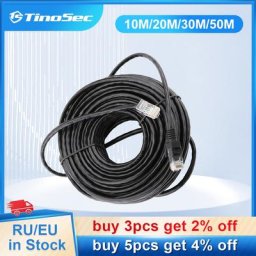 TinoSec-Câble réseau RJ45 pour routeur d'ordinateur portable 10m 20m 30m 50m extérieur