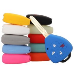Jingyuqin – coque de clé télécommande à 4 boutons en Silicone 50 pièces pour TOYOTA Corolla Camry