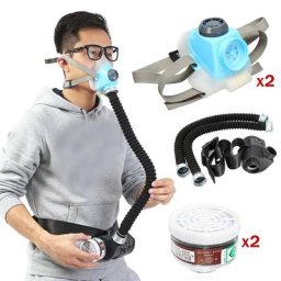 Respirateur électrique à flux Constant 2 pièces respirateur alimenté demi-masque facial à gaz