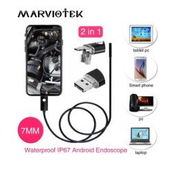 Caméra endoscopique HD WiFi 7mm étanche USB pour IOS Android PC Notebook iPhone