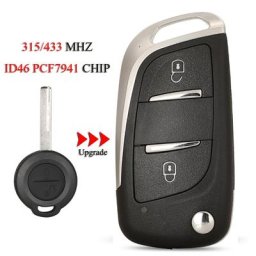 Jingyuqin-Clé télécommande intelligente à 2 boutons 454/315 MHz ID46 PCF7941 pour voiture