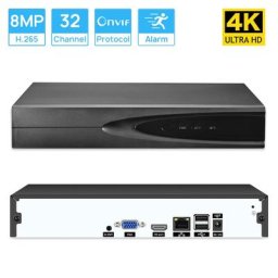 4K ONVIF CCTV NVR 32CH/16CH/9CH 4K 8MP enregistreur vidéo réseau détection de visage XMeye Cloud P2P