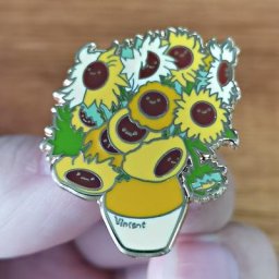 Épingle de revers d'art tournesol