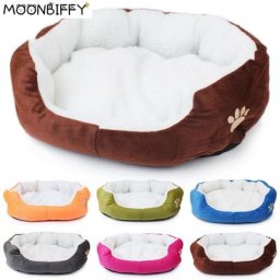 Lit d'Hiver Super Mignon et Doux pour Chat et Chien Maison Chaude en Coton Produits pour Animaux