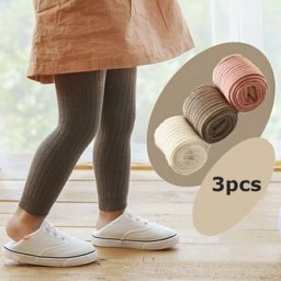 Leggings moulants en coton pour bébé fille pantalon chaud de couleur unie pour enfant collection