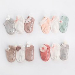 Chaussettes en coton coordonnantes pour nouveau-né chaussettes de rinçage pour bébé fille style