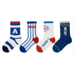 Chaussettes en coton pour enfants 4 paires chaussures de sport pour filles et garçons nouvelle