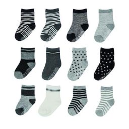Chaussettes en coton pour bébé lot de 12 paires coordonnantes en caoutchouc pour enfant de 1 à 5