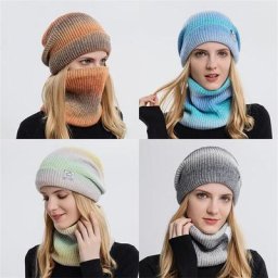 Ensemble de chapeaux et écharpes chauds pour femmes à la mode nouvelle collection automne-hiver
