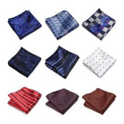 Mouchoir de poche en soie de haute qualité pour hommes costume solide accessoires vert d'abraham