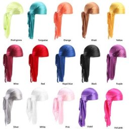 Turban musulman à longue queue chapeau de chimio turban Doo Rag 7.5 casquettes Durag chapeau