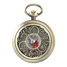Vintage Montre de Poche Design Extérieur Randonnée Navigation Boussole de Montre Collier