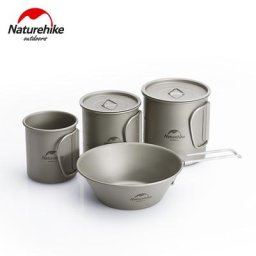 Naturehike – tasse en titane de Camping bol en titane vaisselle d'extérieur tasse avec poignée