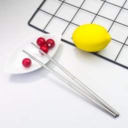 Baguettes pliables et amovibles en acier inoxydable vaisselle Portable bâtonnets à Sushi pour