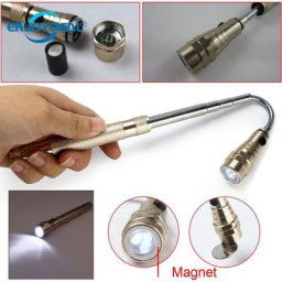 Lampe de poche flexible étanche à LED torche magnétique outil de ramassage lampe de camping