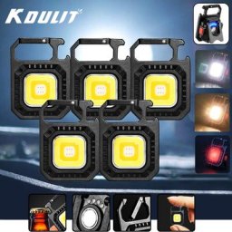 KDULI – Mini lampe de poche Portable à LED COB 3 couleurs blanc jaune rouge idéal pour le