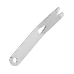 Grattoir à manivelle en acier inoxydable mini pied de biche de survie argenté de poche porte-clés
