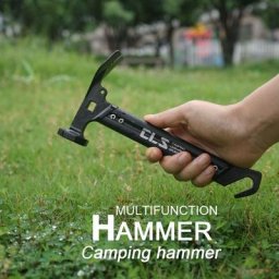 Marteau à Tête en Acier Inoxydable pour Tente d'Extérieur Outil Multifonctionnel avec Poignée en