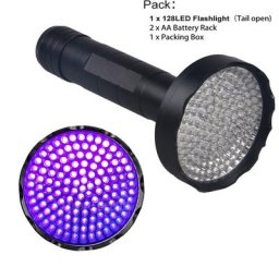 TMWT UV Lampe De Poche Lumière Noire 100 LED 395 nM Ultraviolet Détecteur pour Chien Urine Taches