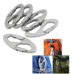 Mousqueton de verrouillage en forme de 8 porte-clés en alliage d'aluminium pour randonnée Camping