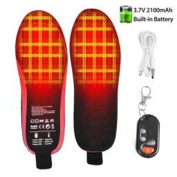 Semelles chauffantes USB avec télécommande batterie 2100ma pour chaussures chauffantes pour le