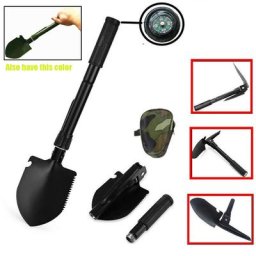 Pelle pliante de bain avec boussole peut être pliée en pelle pic scie en acier au carbone