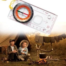 Mini Boussole Professionnelle Règle d'Échelle de Carte Outil Multifonctionnel Guidage de Survie