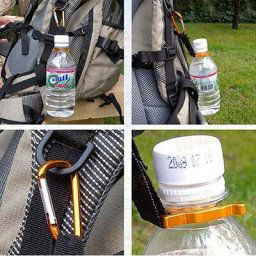 Mousqueton porte-sac à dos boucle de bouteille d'eau Clip de support Camping randonnée ceinture