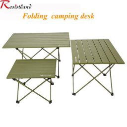 Table de camping pliante en alliage d'aluminium barbecue extérieur sac à dos portable durable