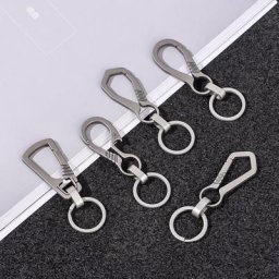 Porte-clés en titane véritable de haute qualité pour hommes porte-clés de luxe lettrage