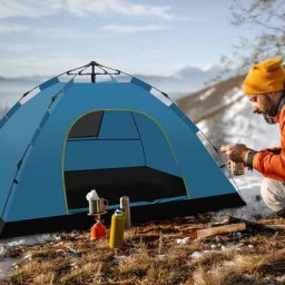 Tente Pop-Up Légère et Étanche pour Camping Familial Installation Instantanée avec 2 Portes pour