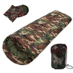 Sac de couchage professionnel en coton à capuche enveloppe pliable eau extérieur camping