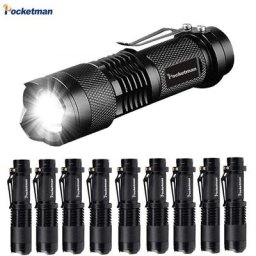 Mini lampe de poche Q5 à lumière LED Zoomable torche tactique lampe de poche étanche lumière