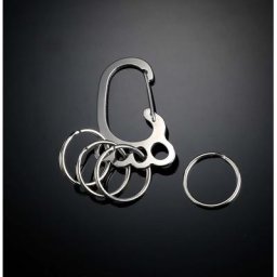 Anneau porte-clé de voiture boucle de couleur argent avec 4 porte-clés porte-clé léger gros