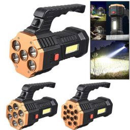 Lampe de poche LED puissante Rechargeable par USB torche puissante lanterne portative étanche 4