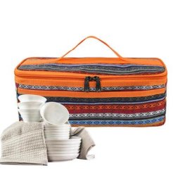 Sac de rangement portable en toile pour couverts de camping égouttoir à ustensiles adapté aux