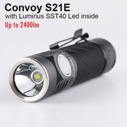 Lampe de poche Convoy S21E avec lanterne LED SST40 torche haute injuste lampe flash 2400strada
