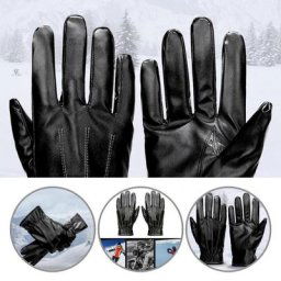 Gants de moto en Faux cuir pour hommes 1 paire pour l'extérieur pour texte sur écran tactile