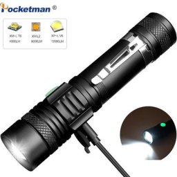 Lampe de poche Ultra lumineuse à lumière LED torche T-6/L2/V6 pointes d'alimentation lampe de