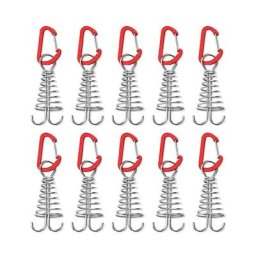 Piquet de poulpe en acier inoxydable 10 pièces/ensemble accessoires de tente piquet en spirale
