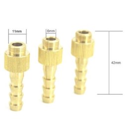 6 et 4mm de diamètre. Connecteur de tuyau de gaz en cuivre à dégagement rapide pour poêle de Camping