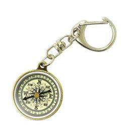 Pendentif boussole boussole porte-clés de survie pour sac à dos boussole Portable de randonnée de