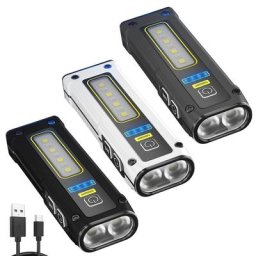 Mini lampe de poche XPG COB à lumière LED 500lm 7 vitesses torche en alliage d'aluminium avec