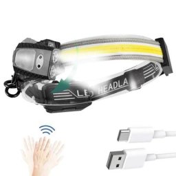Lampe frontale étanche IPtage lampe de sauna faisceau large 230 7 modes d'éclairage lampe de