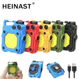 Mini porte-clés lampe de poche COB aste par USB lanterne flash LED sourire lumineux torche