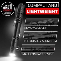 Mini lampe de poche à LED avec pince torche Portable en alliage d'aluminium Super brillante pour