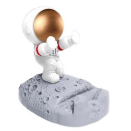 Support de téléphone d'astronaute innovant robuste en résine pour bureau pour Smartphone