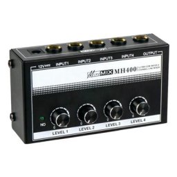 MH400 – mélangeur Audio à 4 canaux Ultra faible bruit Mini mélangeur Audio entrée TS 1/4 pouces