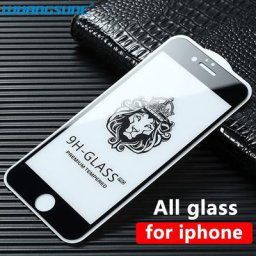 Protecteur d'écran pour iphone 2 pièces Film à couverture complète en verre trempé pour modèles 6S