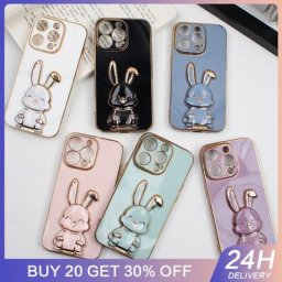 Support universel pliable pour téléphone portable anneau de doigt en forme de lapin mignon
